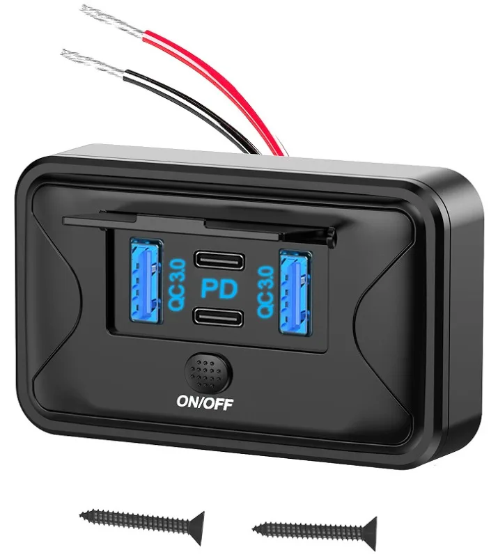 4포트 차량용 충전기, 버스/RV용 120W 고출력 충전 허브