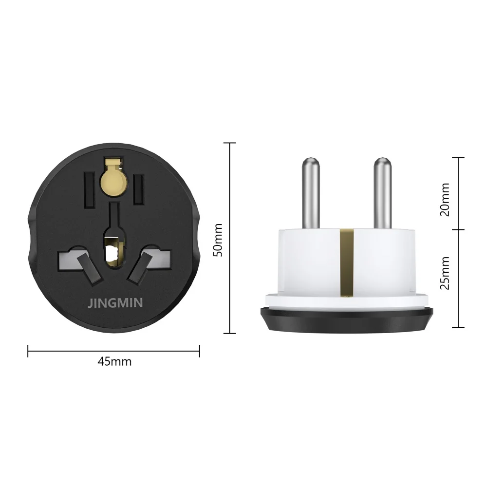 16A Universal EU Travel Adapter Euro Converter UK US AU to EU AC Socket Plug