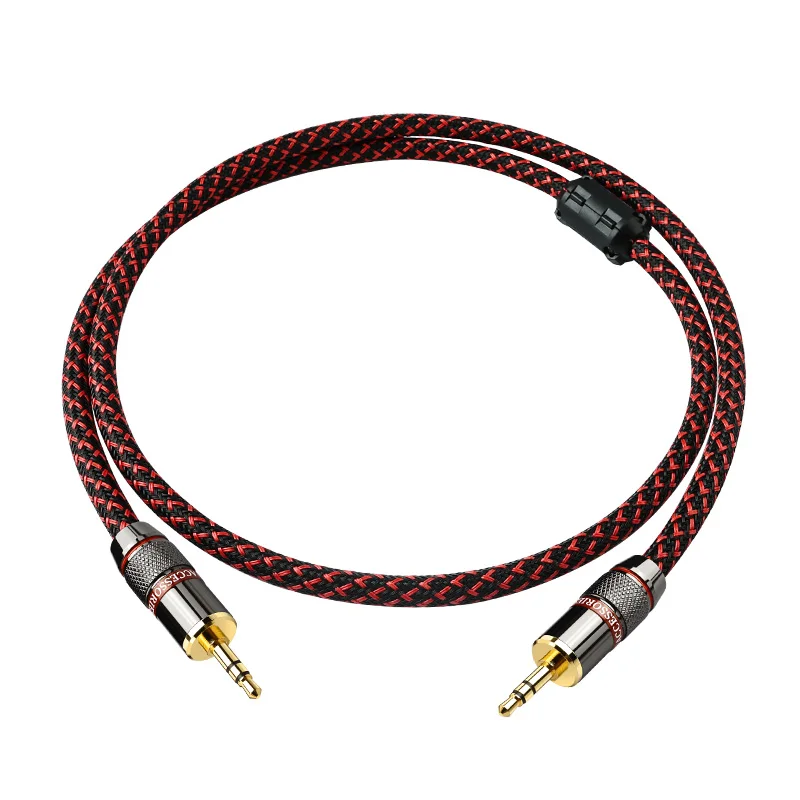 YYTCG 3.5mm AUX Audio Cable Hi-Fi 6N OFC Pure Copper 4-Core Male to Male Stereo Aux Cord for Car Phone Speaker Headphone