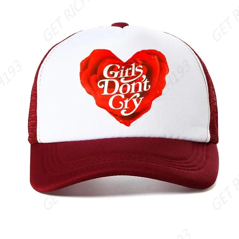 

Girls Don’T Cry Baseball Hat Heart Shape Cap Summer Mesh Adjustable Hat Men Women Snapback Hats Gorras Bone