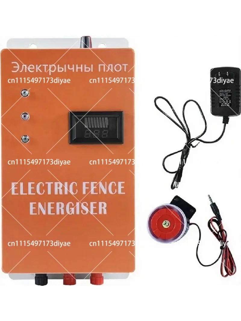 Solar Powered Electric Fence Energizer 8 Joule for Farm Animals Cattle Sheep Goat Pig Security Alarm