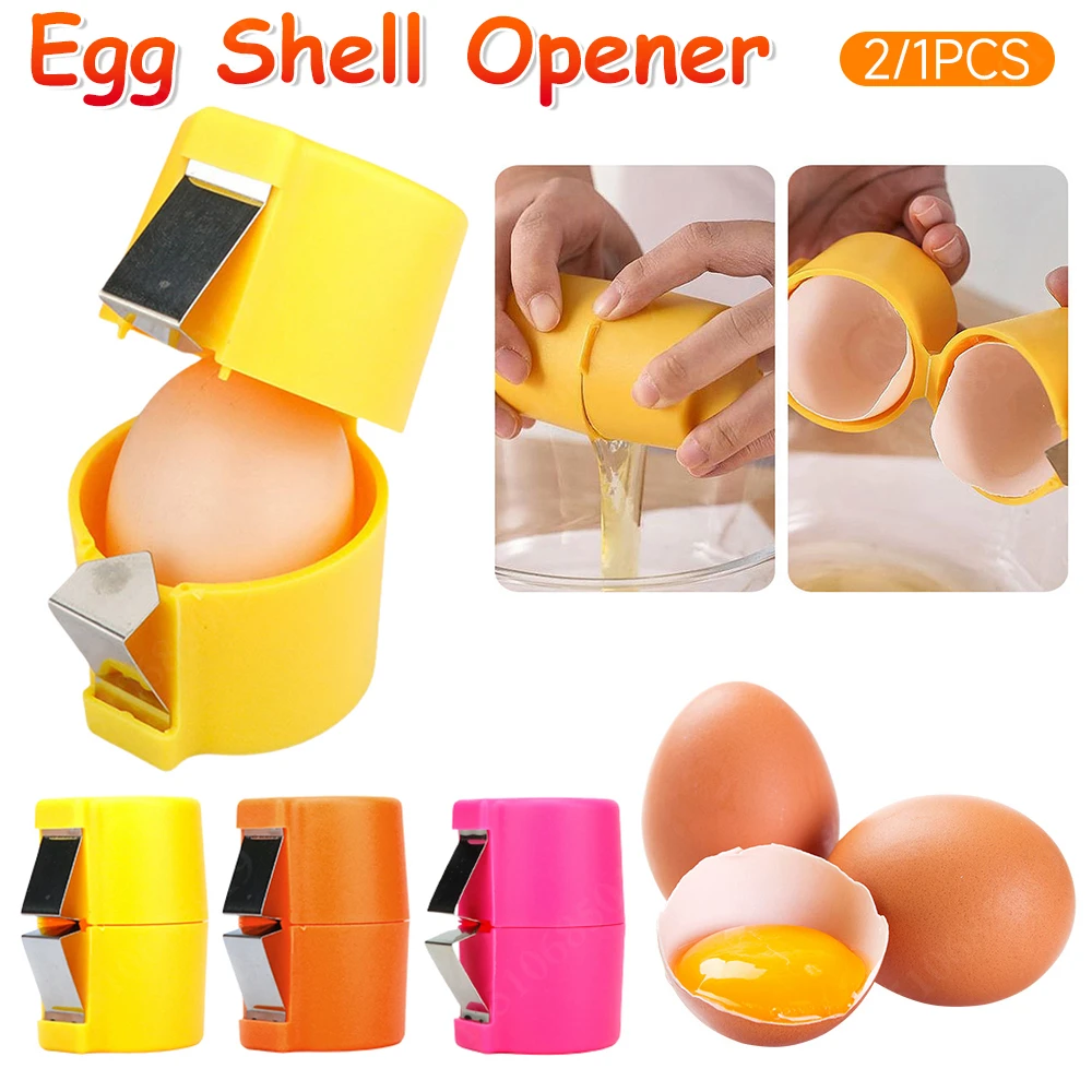 2/1PCS Creative Egg Opener Cracker Handheld Eggshell Breaker Egg White Separator Tool Cutter Egg Topper Remover Kitchen Gadget