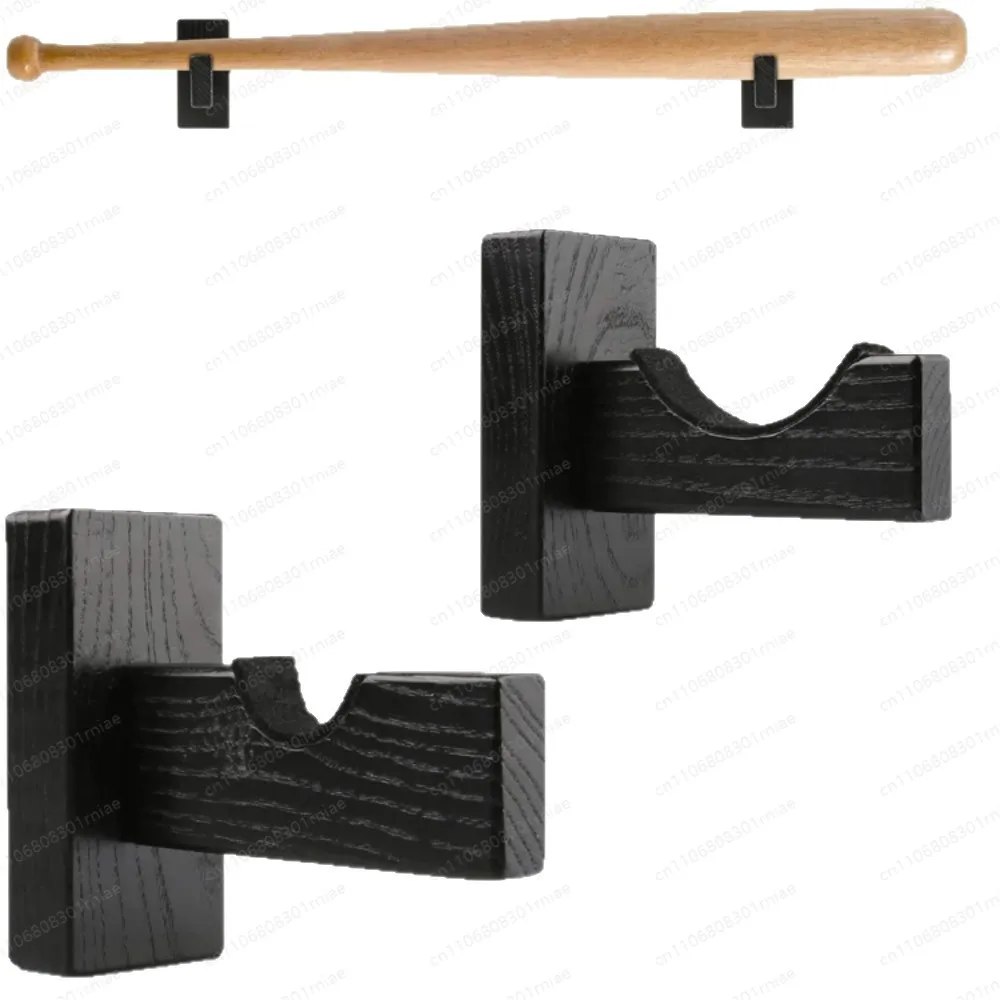 

Simple solid wood baseball bat storage rack wall mounted display living room nail wall stick bracket