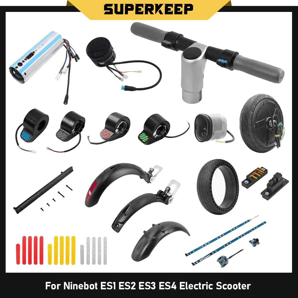 Various Scooter Parts for Ninebot ES1 ES2 ES3 ES4 Handlebar Handrail Faucet Display Control Throttle Finger Front Rear Fender