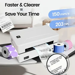 Thermal label printer can print thermal label paper with a width of 38-110mm, suitable for small businesses, schools, and shops