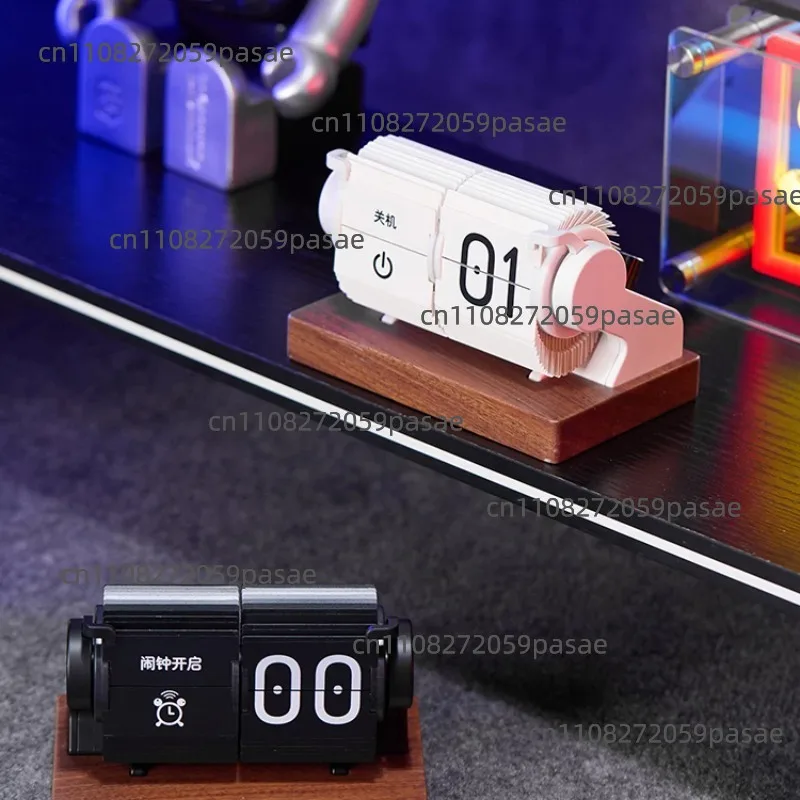 Creative Time Management Timer Alarm Clock Desktop Mechanical Multifunctional Flip Clock Intelligent Automatic Calendar Flip