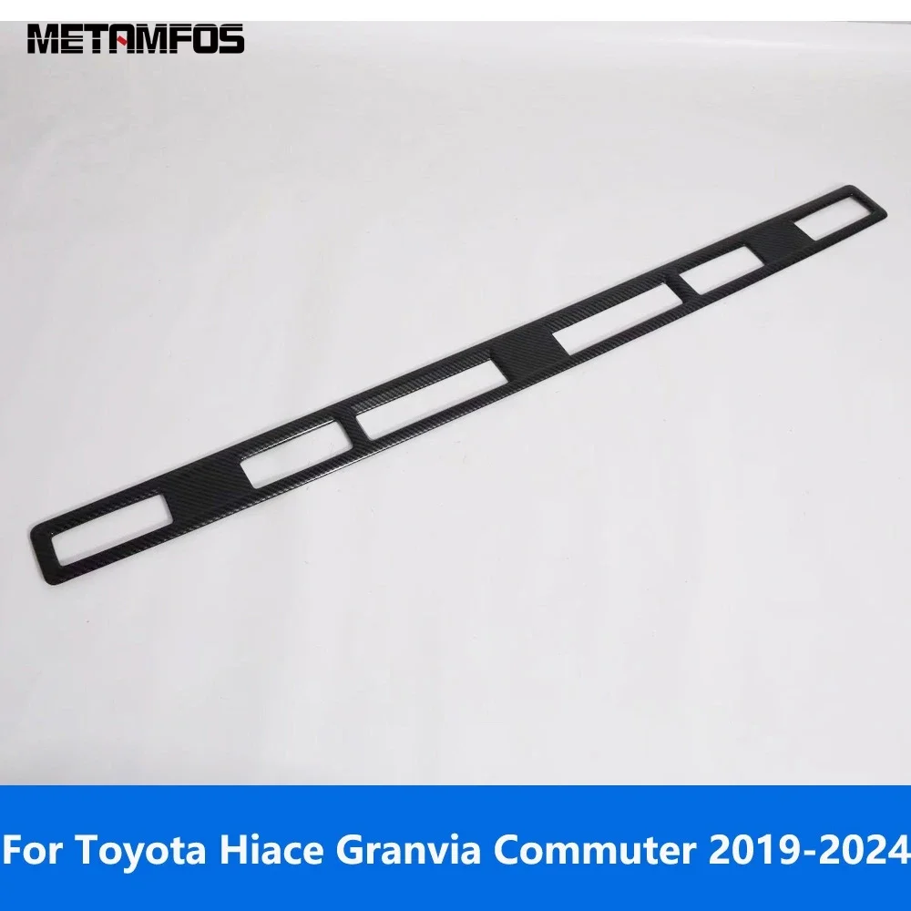 

Для Toyota Hiace Granvia Commuter 2019-2022 2023 2024, углеродное волокно, крышка вентиляционного отверстия на крыше автомобиля, отделка, аксессуары для интерьера