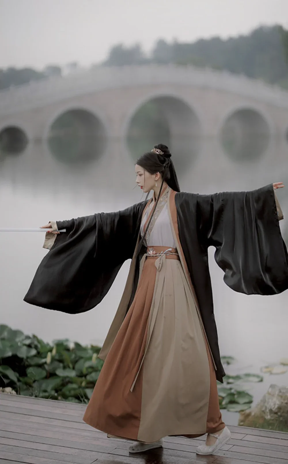 Ancient Chinese Hanfu Women Carnival Cosplay Costume Party Dress Hanfu Black Brown Sets for Women Chinese Wine Jar Props