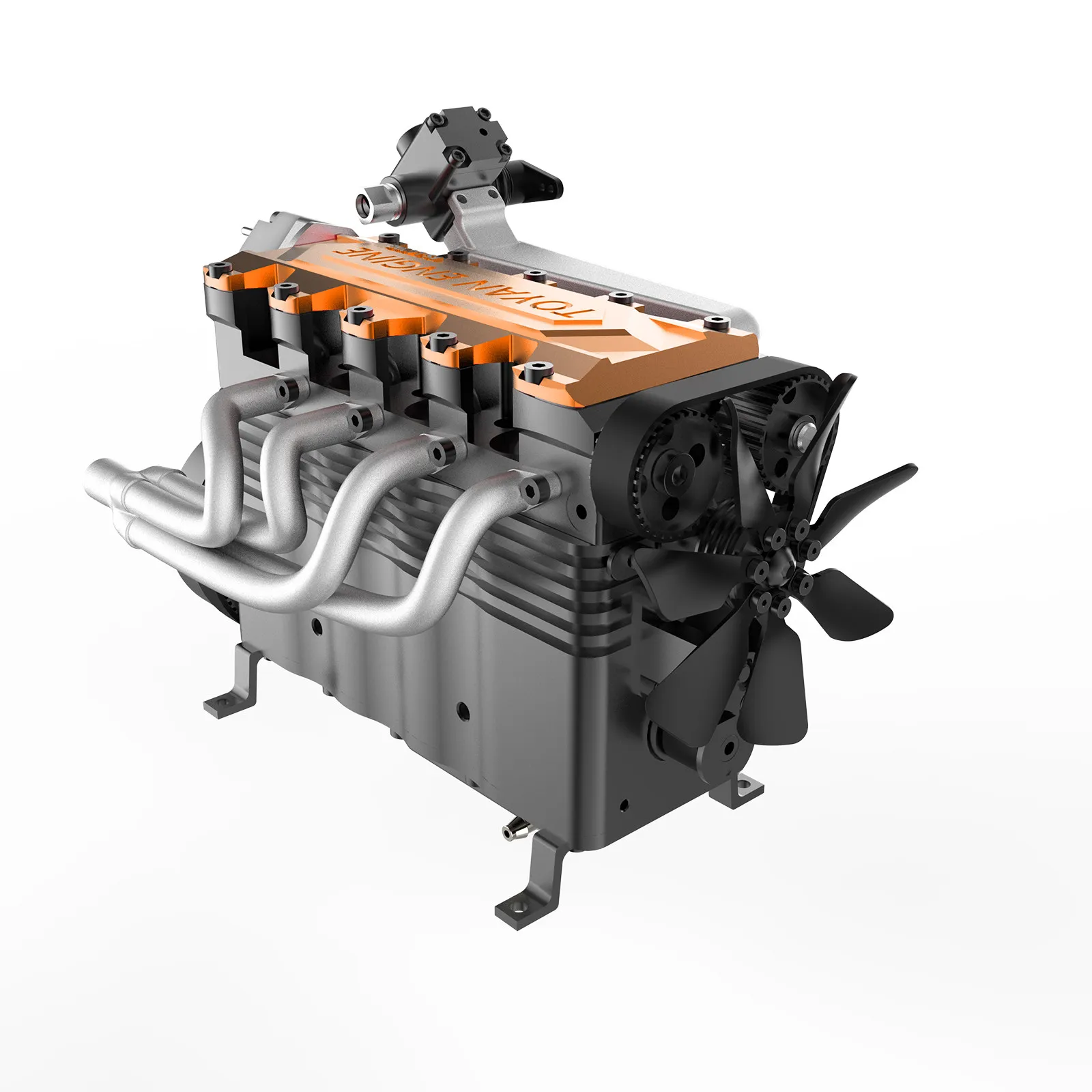 TOYAN Four-stroke In-line Four-cylinder Water-cooled Engine Model Mechanical Metal Assembling Toy as a Gift for