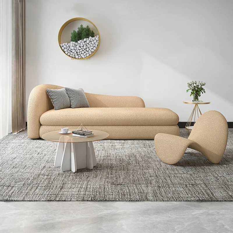 Vintage Relax Sofa minimalistyczna 3-osobowa projektant niezwykła kanapa całe ciało Lambswool czytanie Canape Salon meble do salonu