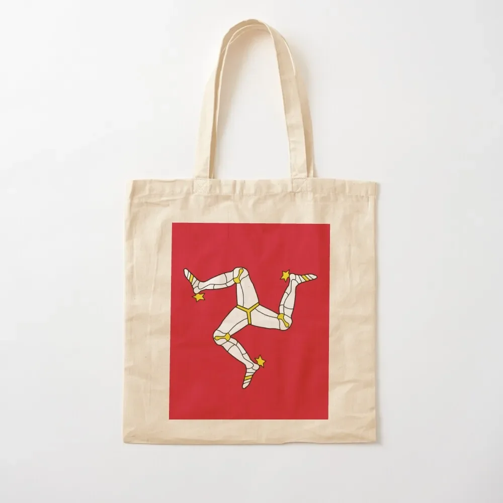 

Isle of Man Flag Tote Bag Reusable bags large size bags custom fabric bag Tote Bag