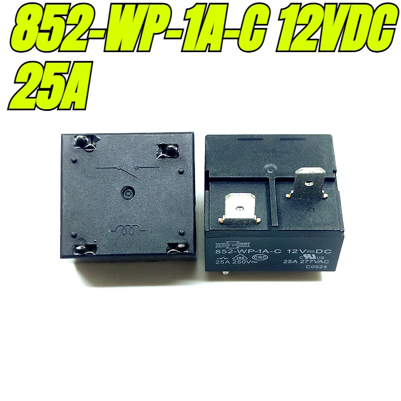

（Brand New Original）1pcs/lot 100% original genuine relay:852-WP-1A-C 12VDC 25A 4pins Air conditioning water heater relay