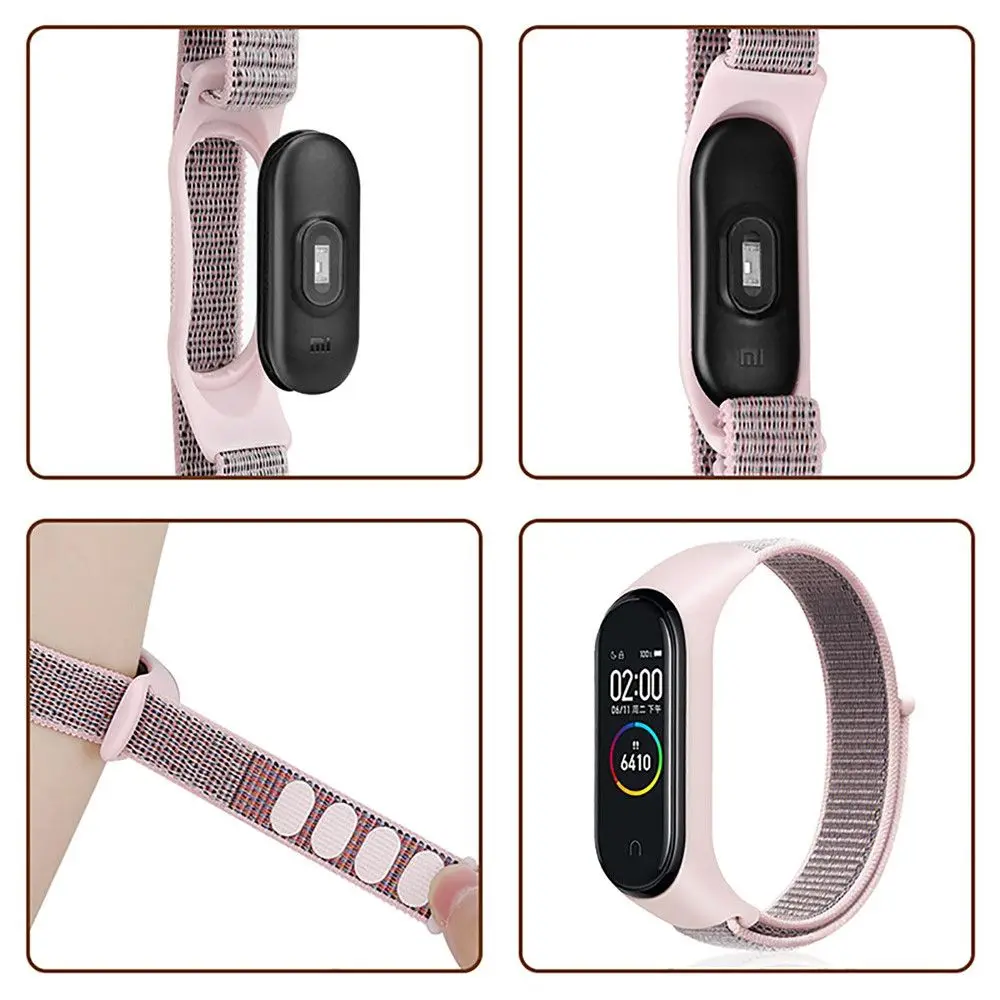 Correia de Nylon Respirável para Mi Band, Pulseira para Miband 3, 4, 5, 6, Correia de Substituição, Pulseira Esportiva