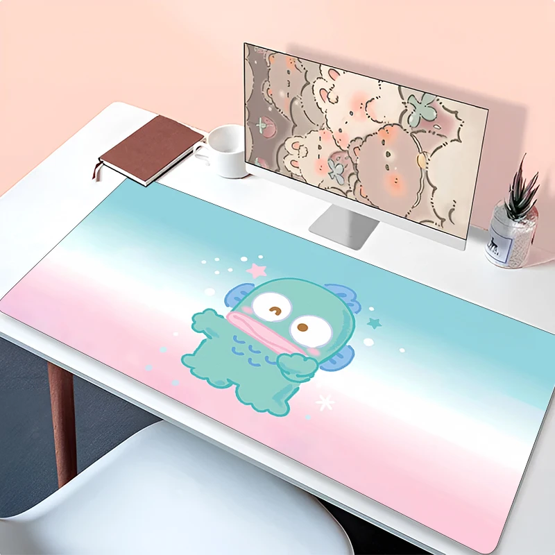 

Kawaii Cartoon Mouse Pad H-hangyodon Anime Gaming Accessories XXL Mousepad Gamer PC Completo Computer Keyboard Desk Mat Varmilo