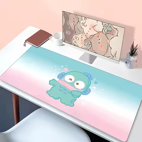 Kawaii Cartoon Mouse Pad H-hangyodon Anime Gaming Accessories XXL Mousepad Gamer PC Completo Computer Keyboard Desk Mat Varmilo