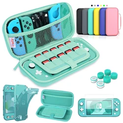 HEYSTOP Compatible with Switch Lite Carrying Case, Switch Lite Case with Soft TPU Protective Case Games Card 6 Thumb Grip Caps