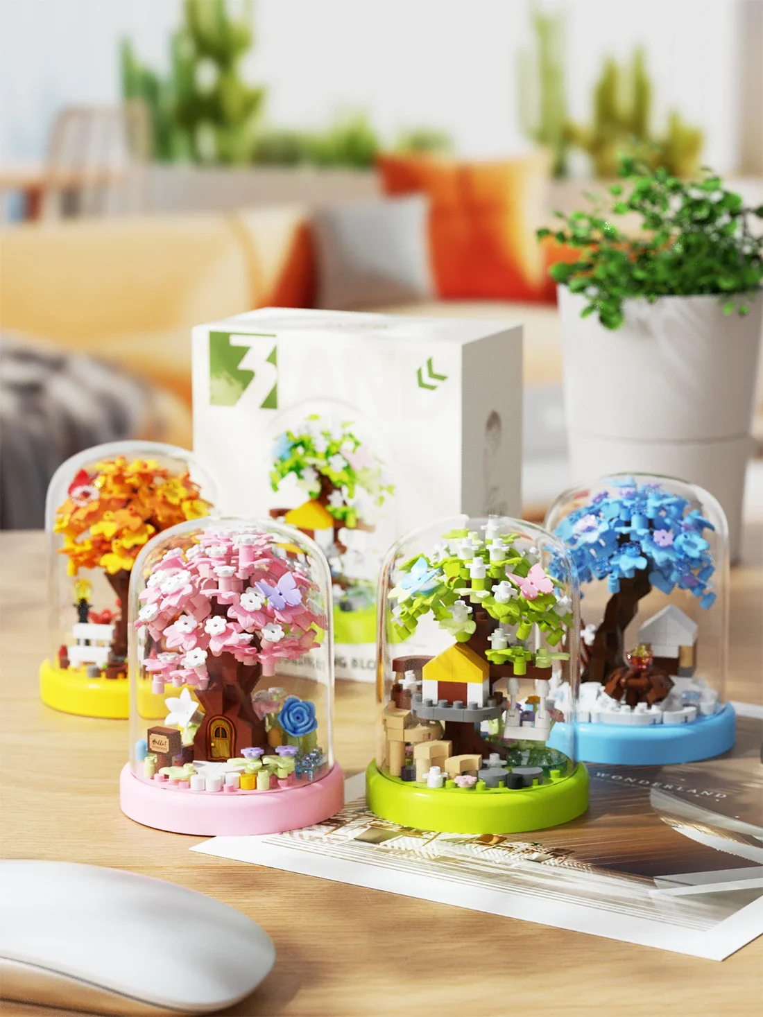 Mini Cherry Blossom Tree House Building Blocks - Sakura Bonsai DIY Toy, Educational Gift for Kids & Mother's Day 12