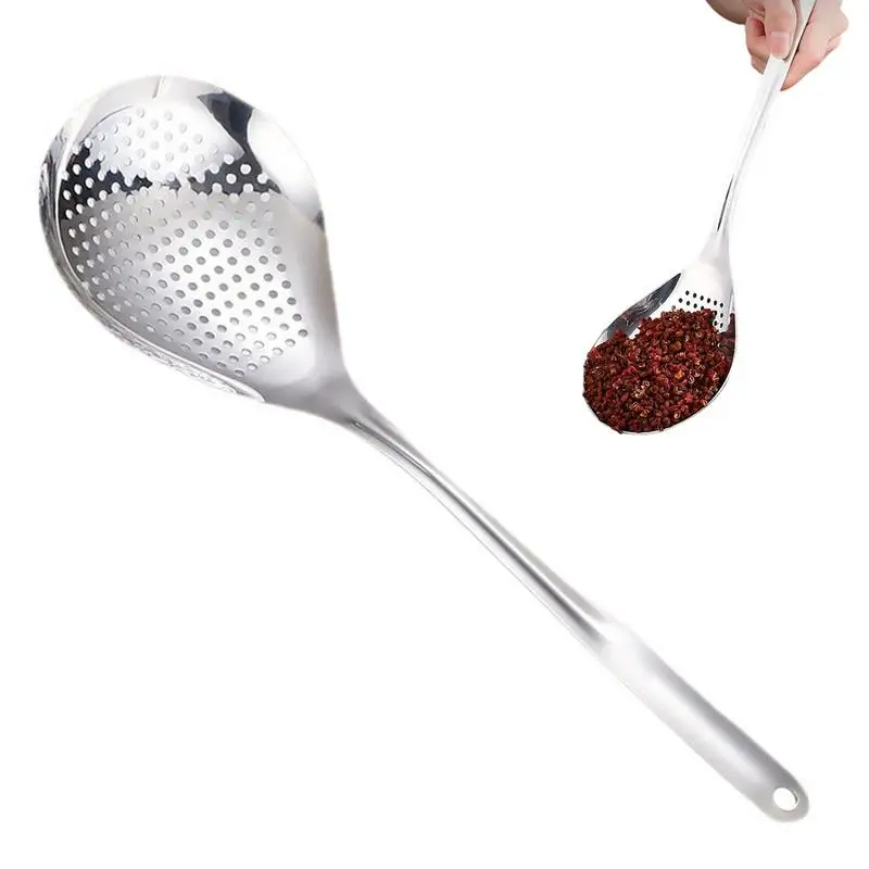 Stainless Steel Sichuan Pepper Colander Durable Food Filter Cookware Colander Fried Filter Kitchen Strainer Cooking Tool