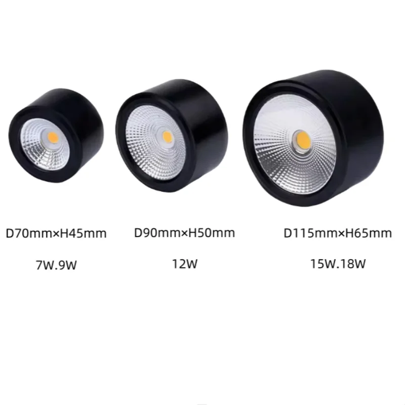Scandinavische moderne opbouwdownlight LED-plafondlamp spotlight drie lichtkleurconversie LED-downlight binnenverlichting