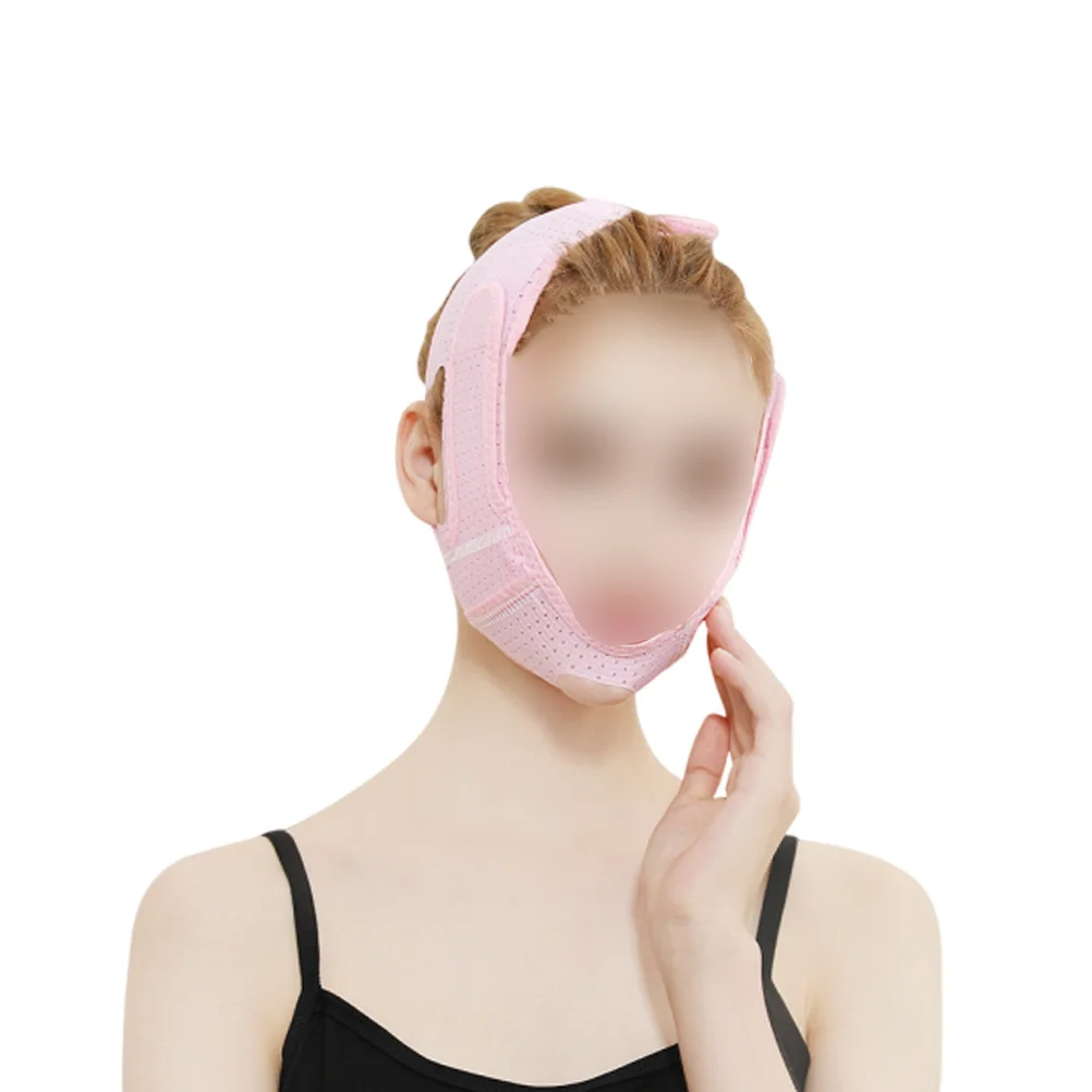 Face Lifing Mask Dames 073 Roze Ademende kinband Kauwspieren Spierband Face-Lifting Face Lifing Mask