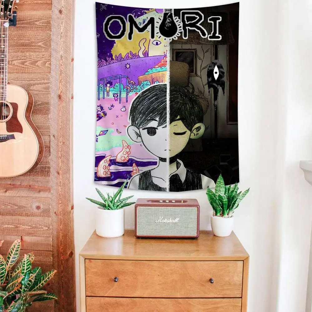 Classic Hot Horror Video Game Omori DIY Wall Tapestry for Living Room Home Dorm Decor Wall Art Decor