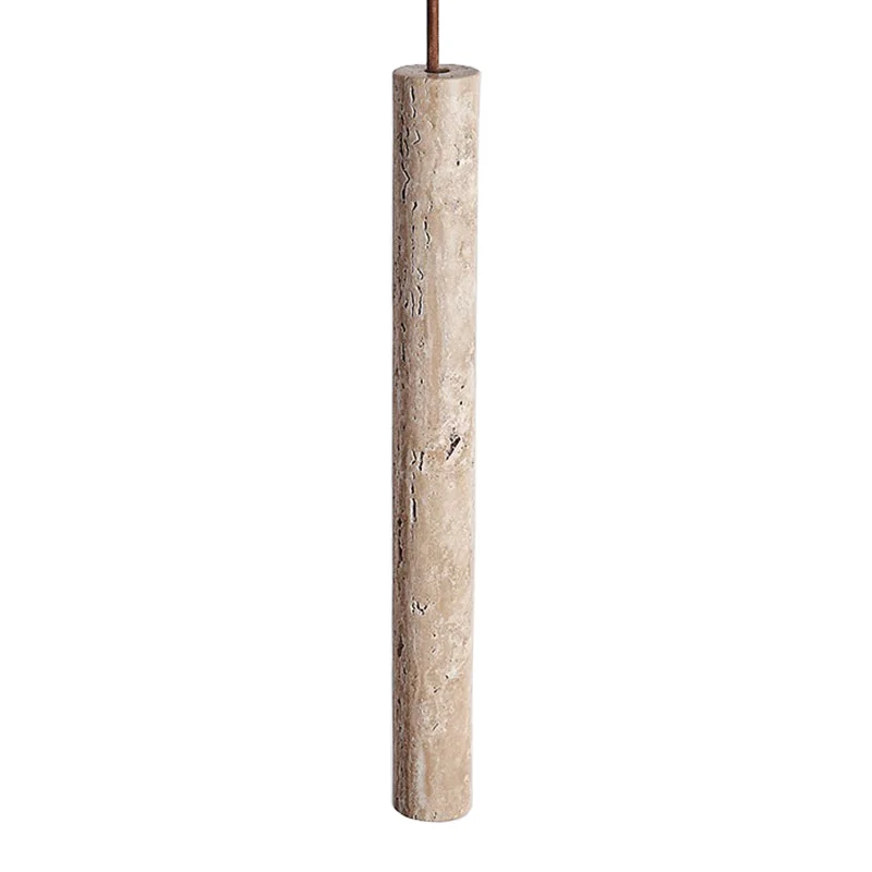 

IWHD Home Decor Pendant Lamp Bedroom Reading Aisle Cafe Yellow Travertine Stone Modern Nordic Hanging Lights Luminaria Pendente