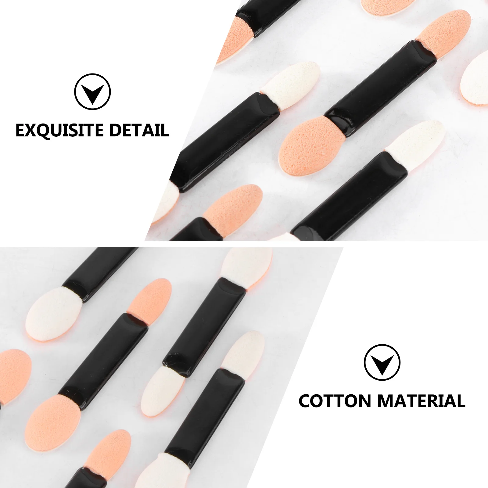 

20Pcs Double-Headed Eyeshadow Brushes Aluminium Cotton Disposable Lightweight Makeup Tools for Women Travel Holiday Party