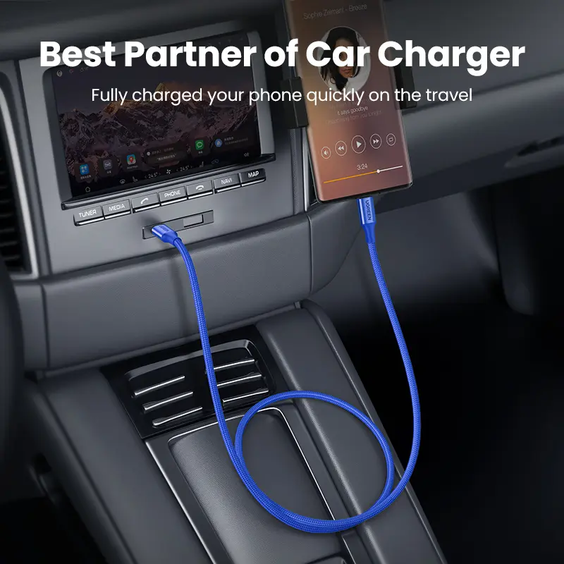 كابل UGREEN USB-C PD3.0 100 واط نوع C إلى نوع C لـ MacBook سامسونج S26 آيفون 17 كابل شحن سريع QC4.0 USB C - 5