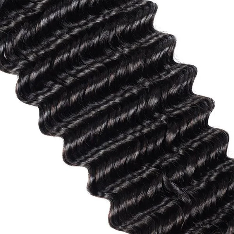 Deep Wave Hair Bulk 16-28 Inches Virgin Human Hair Extension Curly No Weft Hair Bundles For Braiding