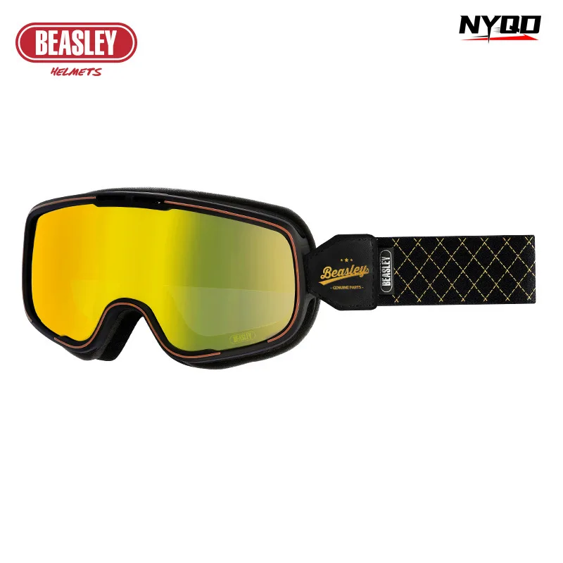 BEASLEY Vintage Helmet Motorcycle Goggle 4 Seasons Windshield Motorcycle Riding Sandproof Glasses