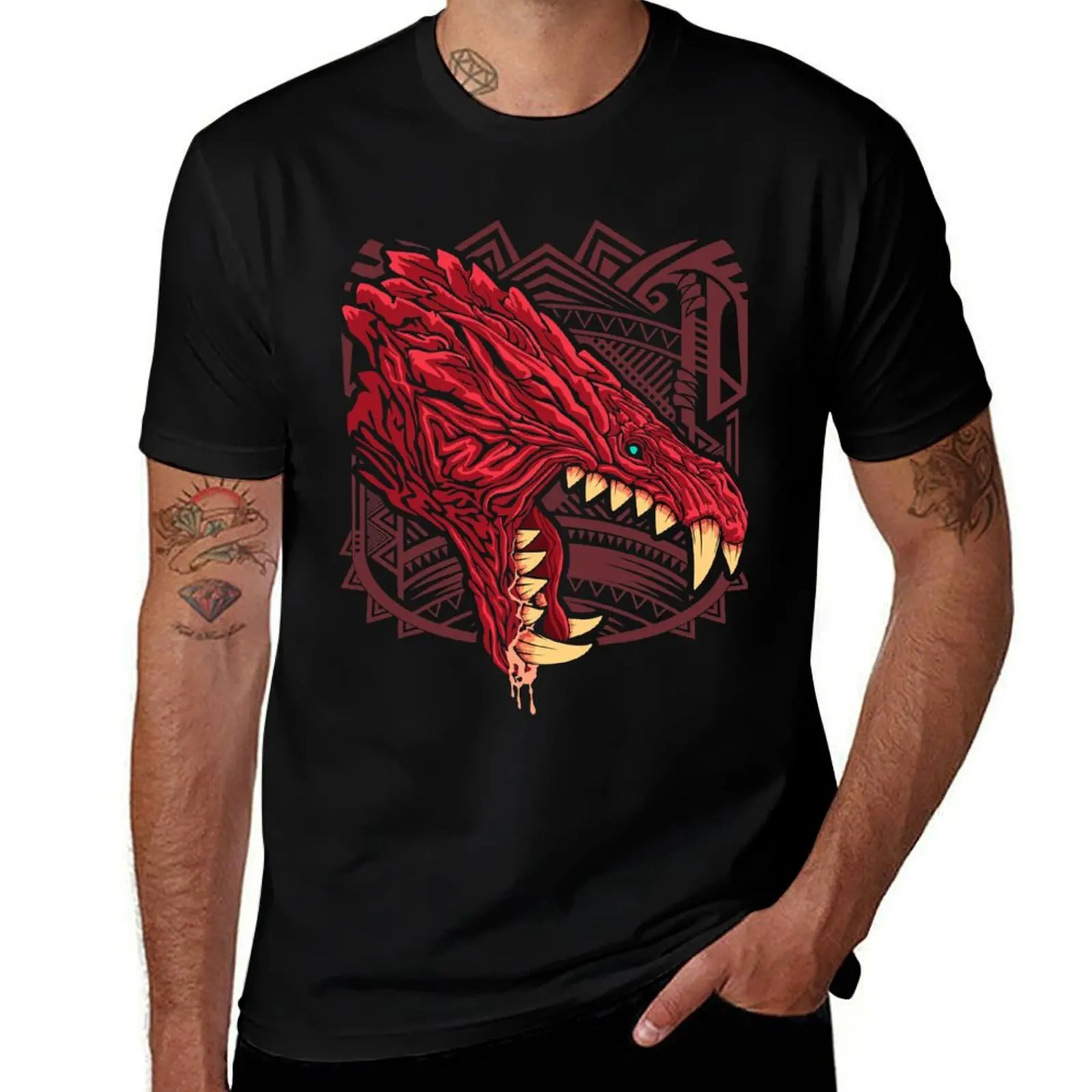 

Odogaron MHW head side T-Shirt Street Style Casual Tee Shirt