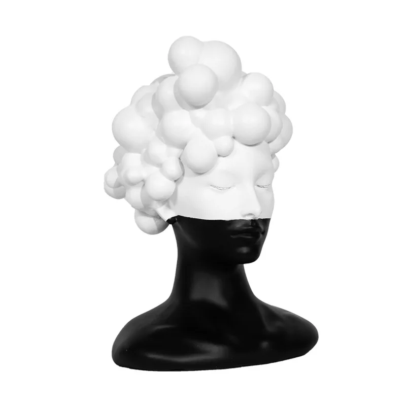 

Simple Modern Creative Figure Sculptured Ornaments Home Model Room Soft Decoration Living Room Small Curve Black and White Figur