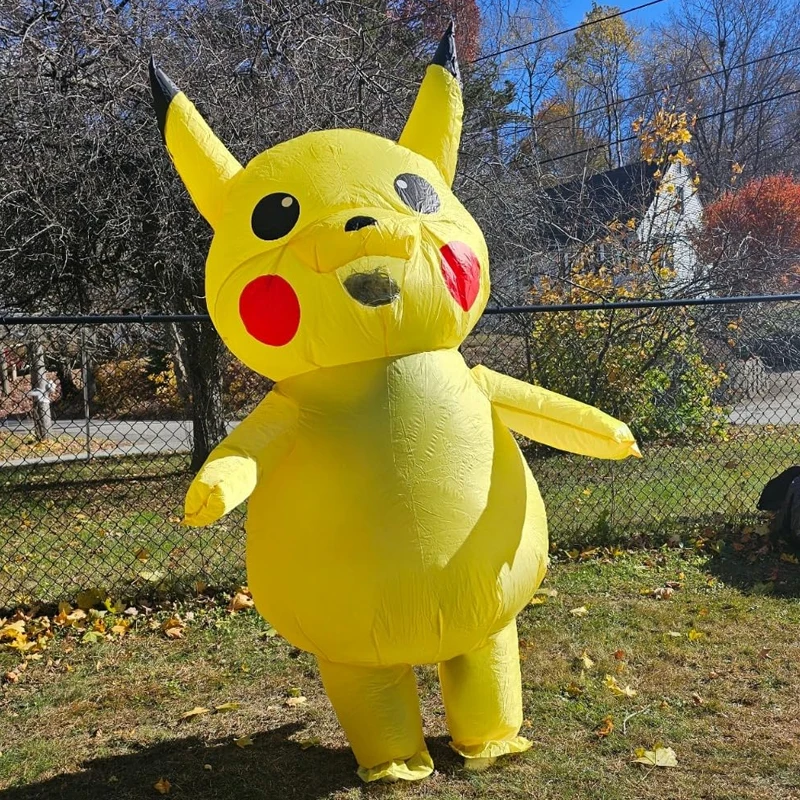 بدلة بيكاتشو التأثيرية القابلة للنفخ، أزياء لطيفة قابلة للنفخ لحفلات الهالوين، أزياء حفلات الأدوار