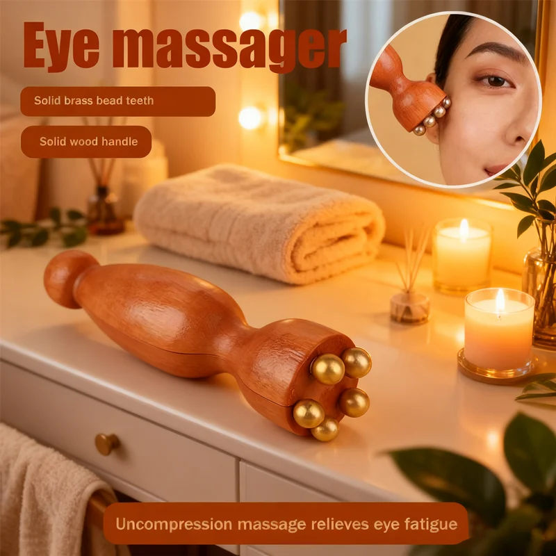 

Professional Facial Massage Tool, Lotus Seedpod Gua Sha for Skin Care Sandalwood Eye & Face Massager with Physiotherapy Benefits