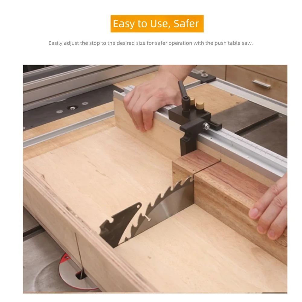 T-Tracks Slot Woodworking Slide Ruler Width 45mm Heavy-Duty Table Saw Part with Scale Fixed Clamp Saw Table Tools Woodworkers