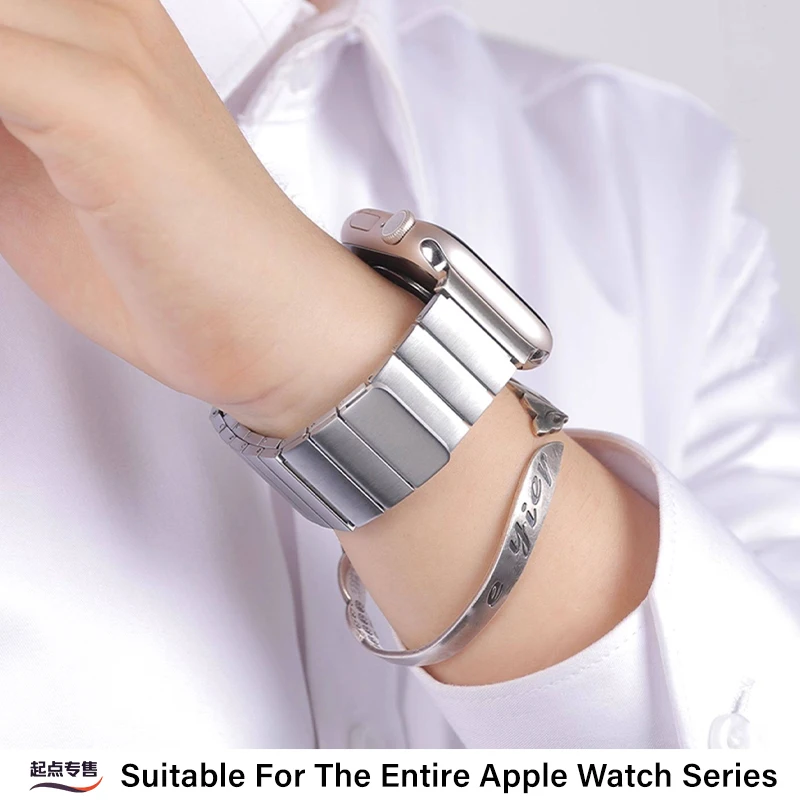 

Metal strap For Apple watch 10 42mm 46mm 9 8 7 45mm 41mm 6 5 SE 44mm 40mm stainless steel magnetic band for iwatch Ultra 2 49mm