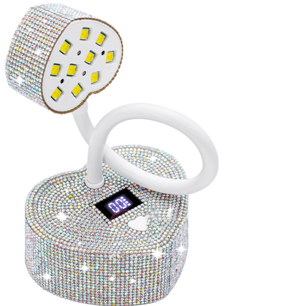 1PC Multicolor Stick Drill Heart Nail Lamp Portable Quick Dry Electricity Intelligent Sensor Light Therapy Bake Nail Gel Lamps