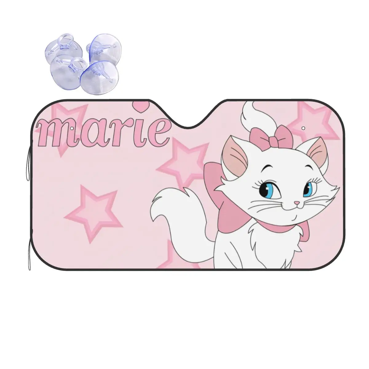 

Marie White Cat Vintage Sunshade Windscreen 76x140cm Foils Car Window Windscreen Cover Ice Shield Dust Protection