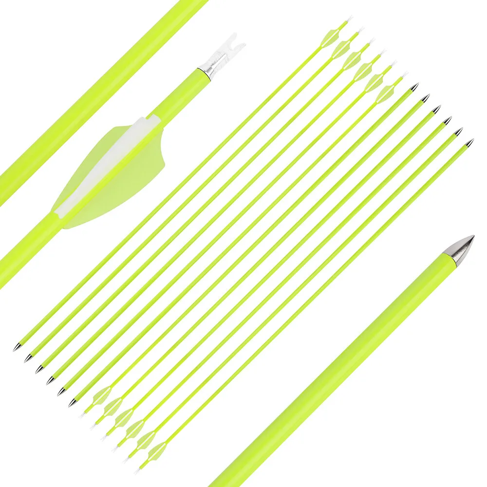 

Смешанные карбоновые стрелы для стрельбы из лука, 30-дюймовый вал для стрелы SP1500, 2 дюйма, резиновые лопасти, лук для стрельбы из лука, мишень, аксессуары для охоты и стрельбы, 12 шт.