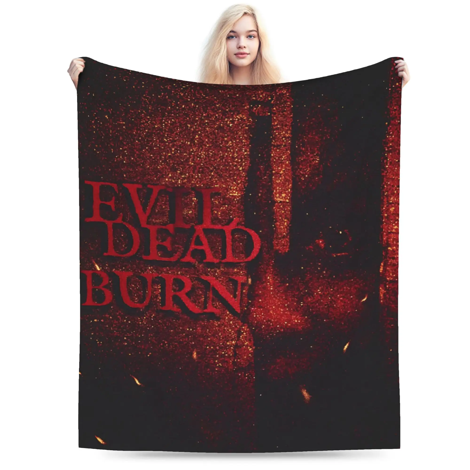 Super Soft Evil Dead Burn Throw Blanket Premium Fleece Flannel Lightweight  Bed Blanket Super Cozy Bedspread All Season Use