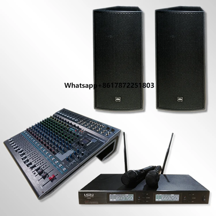 

Audio + Mixer + Microphone Set Conference Room Audio Set Microphone Anti-whistling Amplifier Church Speaker System Equipment