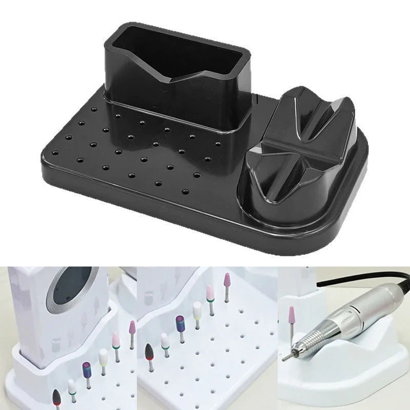 네일 드릴 머신 비트 홀더 디스플레이 네일 훈련 네일 아트 액세서리 DIY 매니큐어 도구 24 홀 그라인더 스토리지 랙