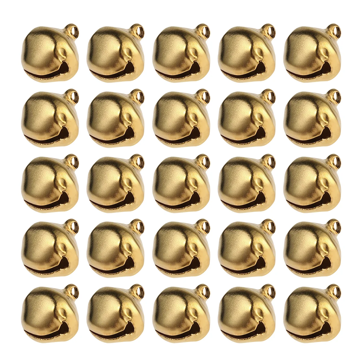 10 יחידות פעמוני נחושת מצופים זהב לקישוטי חג המולד קטנים למלאכות, עיצוב הבית, אריזת מתנות וסקראפבוקינג