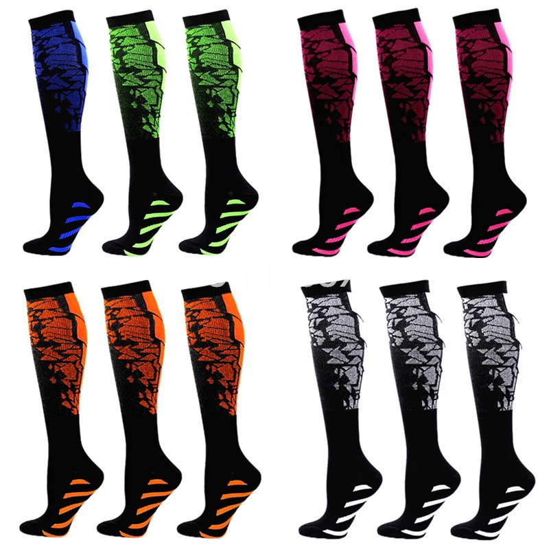 3 Pairs Compression Socks Graduated For Crossfit Training Running Sports Socks Compression Socks Running Cycling Flight Travel