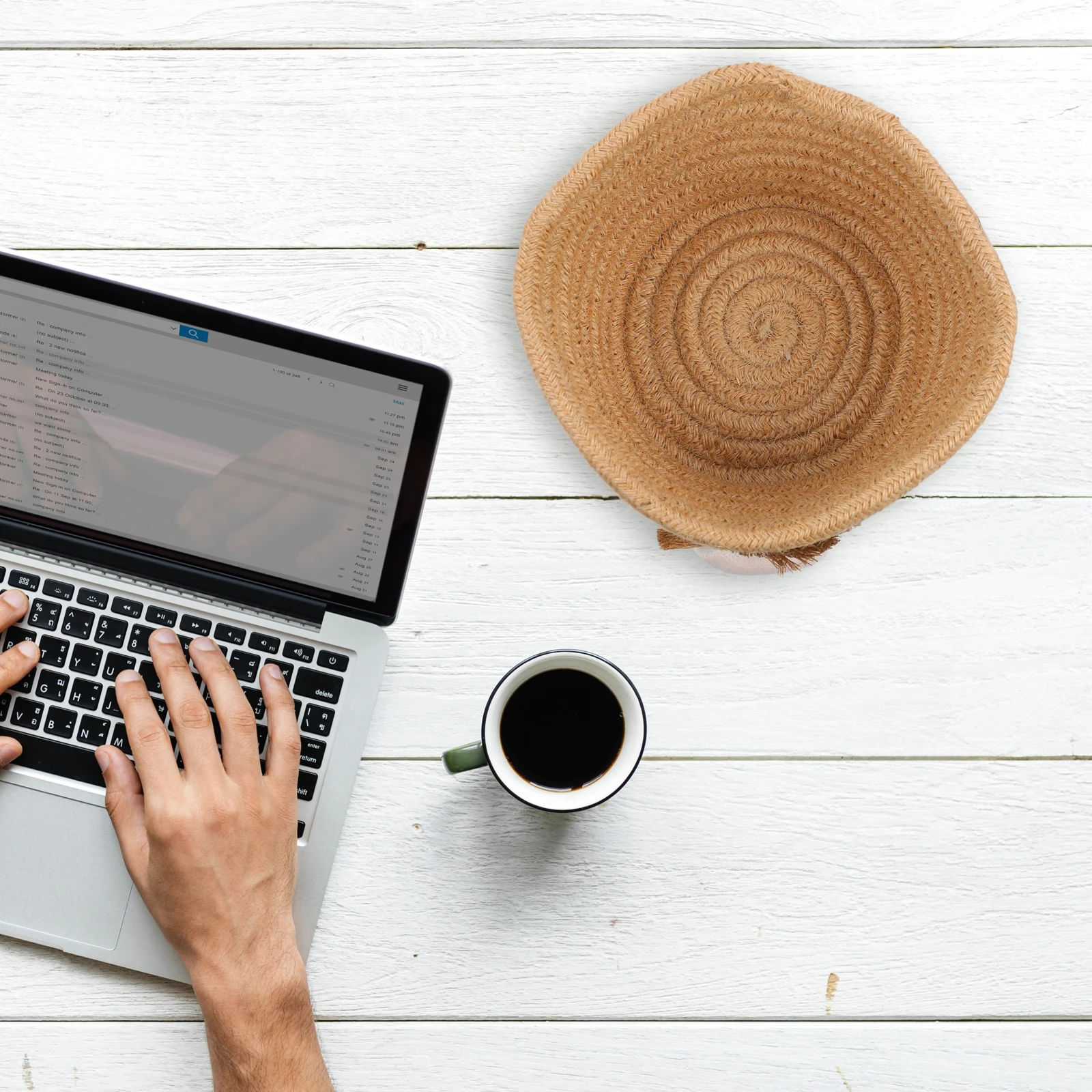 

1pc Cotton Storage Baskets Organizer For Home Desktop Baby Desktop Organizer Accessories Cosmetics Hotel Use