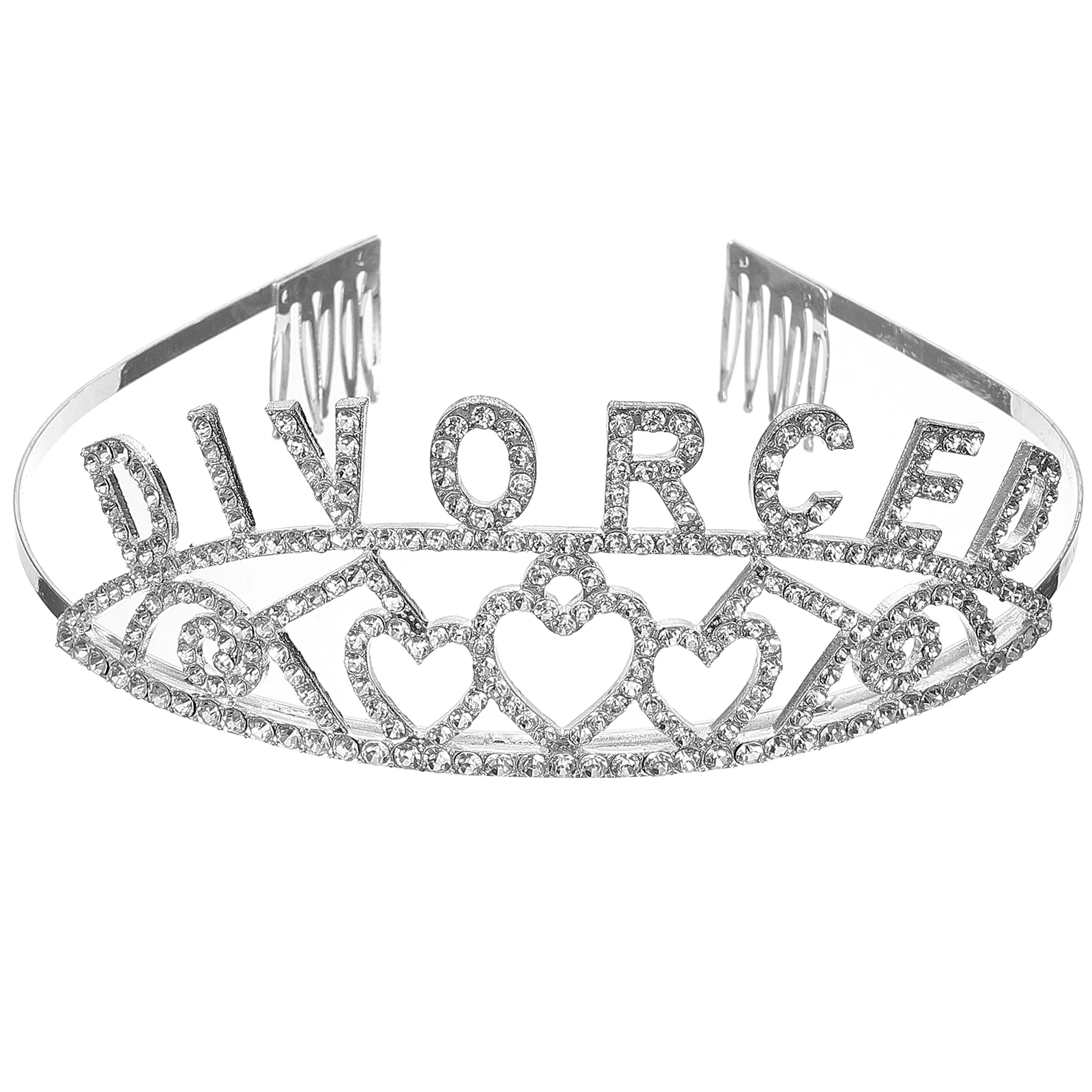 

Crown Headb Women Party Silver Crystal Alloy Tiara Hair Accessories Gifts For Women Adjustable Fit