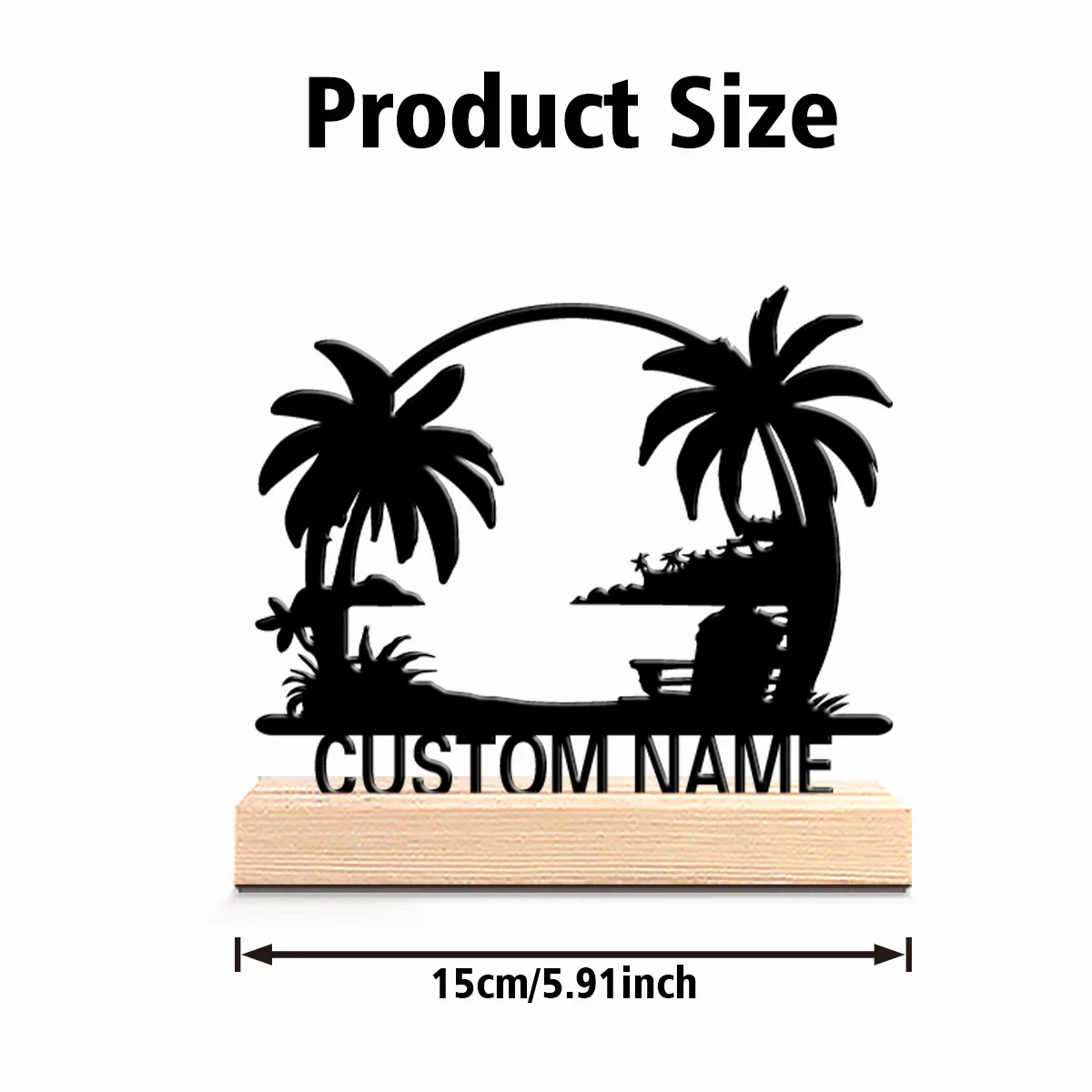 1pc Mysterious Personalized Custom seaside Metal Statues Wooden Base Lighting for Office Workshop Modern Rustic Steampunk Themes