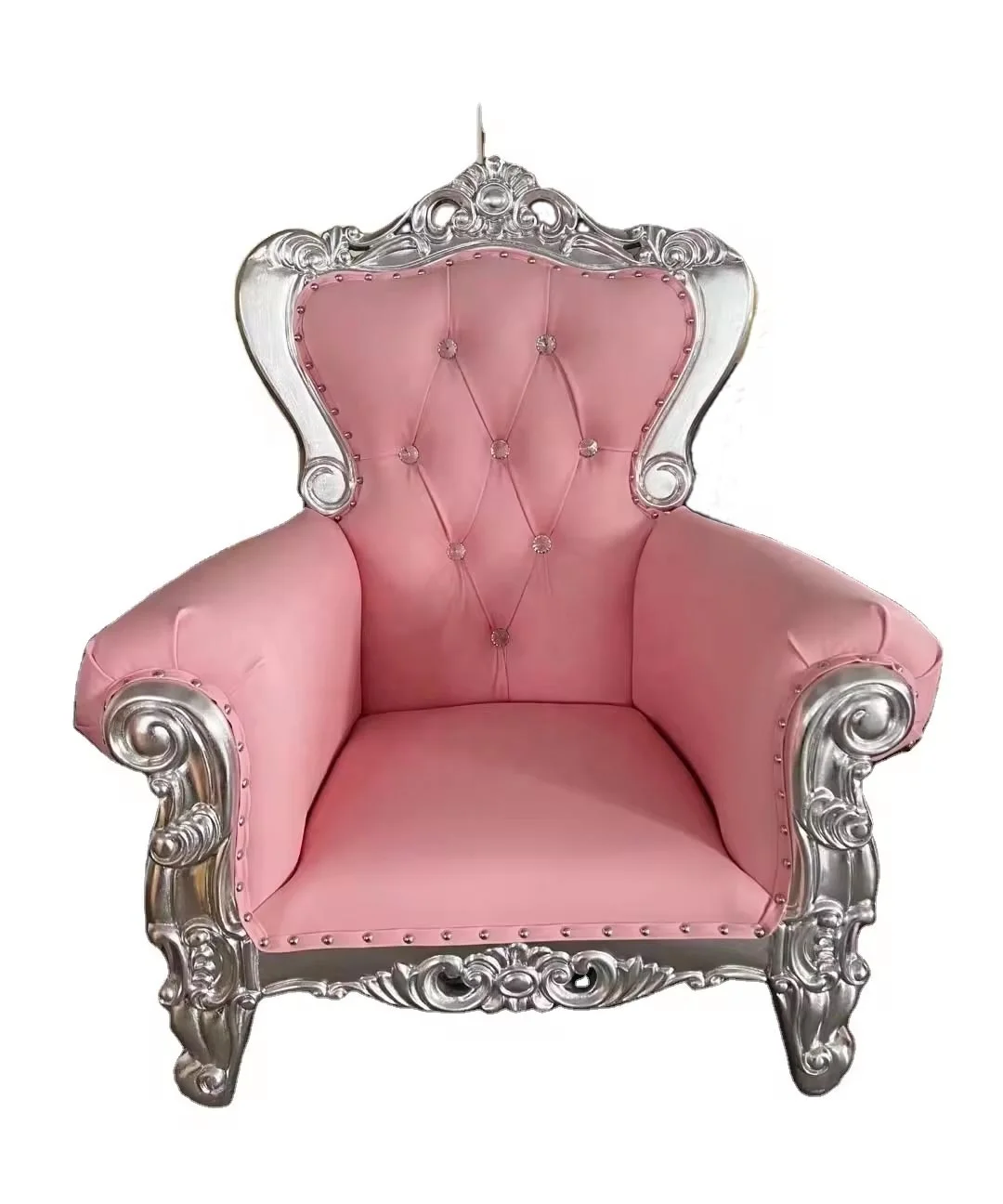 wr-Kids Party Silver Gold Royal Throne king Chairs for Events！ view 2