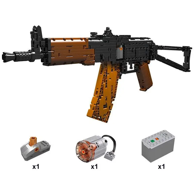 Molud King AKS-74 Automatic Rifle Electric Edition Building Block Model Toy 14020
