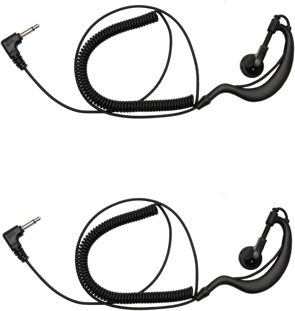 Listen Only Earpiece 3.5mm G Shape for Law Enforcement Kenwood Baofeng Motorola Yaesu Two Way Radio Walkie Talkie Police Securit